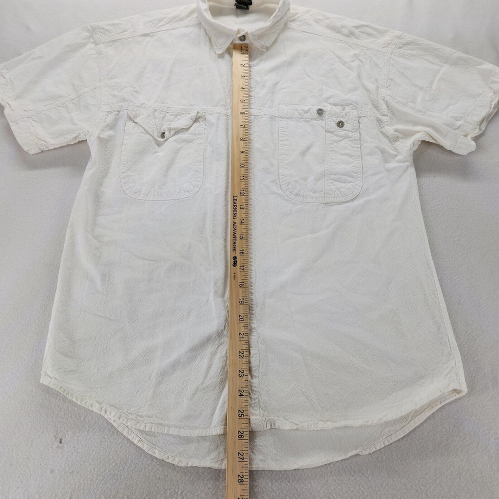 VTG Stefano Made In Turkey 100% Turkish Cotton Beach Lake White Shirt L - Picture 7 of 8